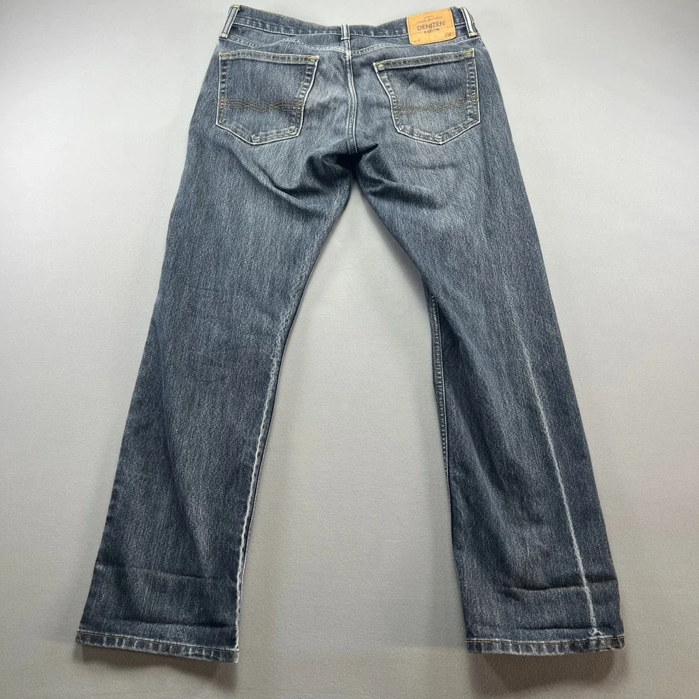 Denizen From Levi's 218 Straight Fit Jeans Men 34x34 Blue Denim Low Rise Zip Fly